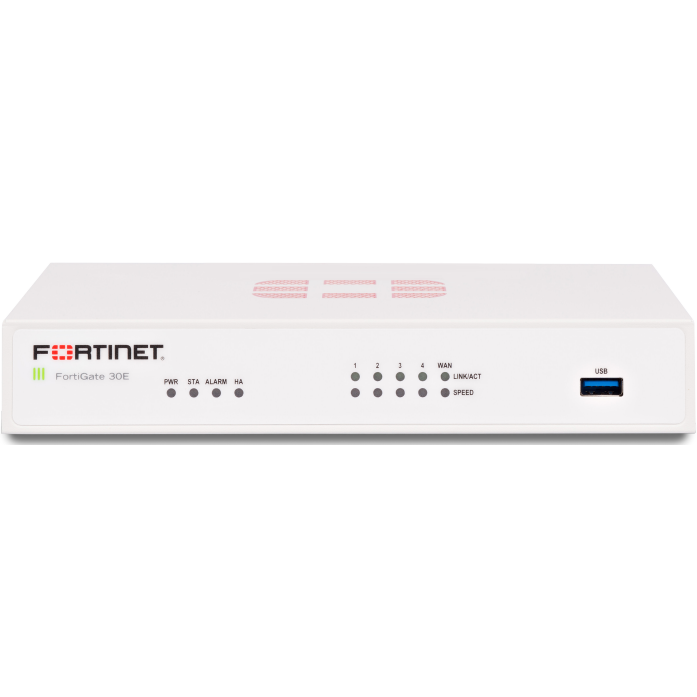 5 x GE RJ45 ports (1 x WAN port, 4 x Switch ports) Firewall FORTINET FG-30E-BDL-950-12