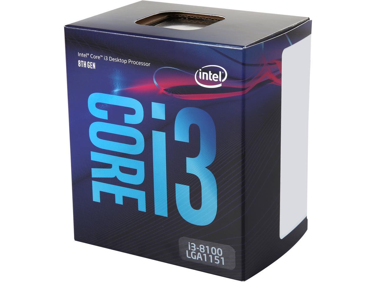 Intel Core i3-8100 Coffee Lake Quad-Core 3.6 GHz LGA 1151v2